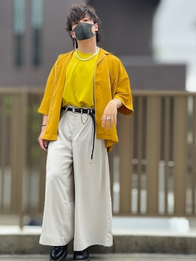「shiki tokyo（シキトウキョウ）のアイテム（アクセサリー）」を使った、小倉祐樹さん（メンズ・165cm）の夏コーディネート
