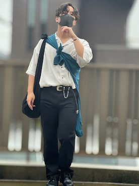 「YUEATE（ユエイト）のアイテム」を使った、小倉祐樹さん（メンズ・165cm）の夏コーディネート