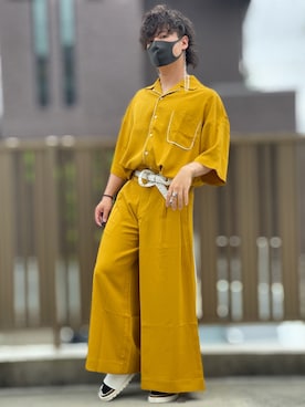 「shiki tokyo（シキトウキョウ）のアイテム（アクセサリー）」を使った、小倉祐樹さん（メンズ・165cm）の夏コーディネート