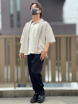 「shiki tokyo（シキトウキョウ）のアイテム（アクセサリー）」を使った、小倉祐樹さん（メンズ・165cm）の夏コーディネート