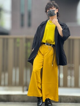 「shiki tokyo（シキトウキョウ）のアイテム（アクセサリー）」を使った、小倉祐樹さん（メンズ・165cm）の夏コーディネート