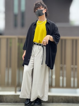 「shiki tokyo（シキトウキョウ）のアイテム（アクセサリー）」を使った、小倉祐樹さん（メンズ・165cm）の夏コーディネート