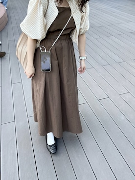 「apres jour（アプレジュール）のアイテム（バレエシューズ）」を使った、くるみ🌷さん（レディース・156cm）の夏コーディネート