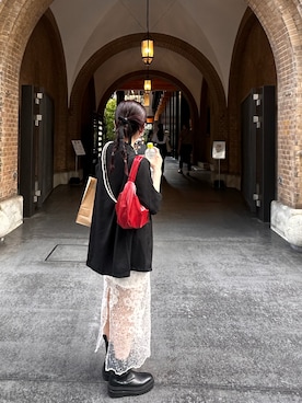 「AZUL by moussy（アズールバイマウジー）のアイテム（ブーツ）」を使った、みんさん（レディース・156cm）の秋コーディネート