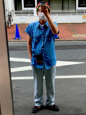 「BIG YANK（ビッグヤンク）のアイテム」を使った、ひろまるさん（メンズ・171cm）の春コーディネート