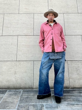 「STETSON（ステットソン）のアイテム」を使った、ひろまるさん（メンズ・170cm）の冬コーディネート