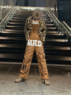 「アイテム（ハンチング/ベレー帽）」を使った、ひろまるさん（メンズ・170cm）の冬コーディネート