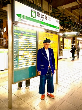 「アイテム（デニムパンツ）」を使った、ひろまるさん（メンズ・170cm）の春コーディネート