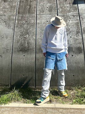 「STETSON（ステットソン）のアイテム（帽子）」を使った、ひろまるさん（メンズ・170cm）の春コーディネート