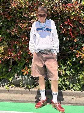 「Champion（チャンピオン）のアイテム（トップス）」を使った、ひろまるさん（メンズ・170cm）の春コーディネート