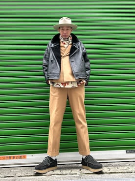 「STETSON（ステットソン）のアイテム」を使った、ひろまるさん（メンズ・170cm）の冬コーディネート