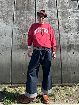 「RRL(ダブル アール エル)のアイテム」を使った、ひろまるさん(メンズ・170cm)の冬コーディネート