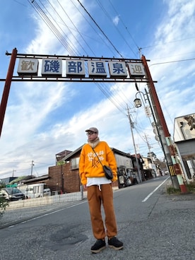 「アイテム（帽子）」を使った、ひろまるさん（メンズ・170cm）の秋コーディネート