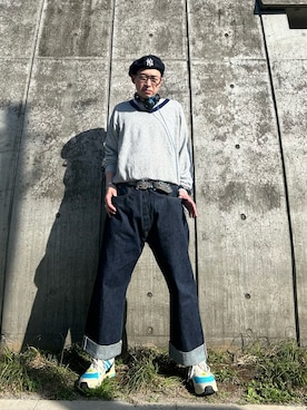 「RRL(ダブル アール エル)のアイテム」を使った、ひろまるさん(メンズ・170cm)の春コーディネート