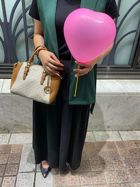 「SPINNS（スピンズ）のアイテム（ベスト）」を使った、Uさん（レディース・163cm）の夏コーディネート