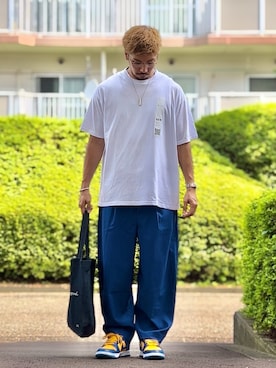 「MONKEY TIME（モンキータイム）のアイテム（パンツ）」を使った、N i s s yさん（メンズ・172cm）の夏コーディネート
