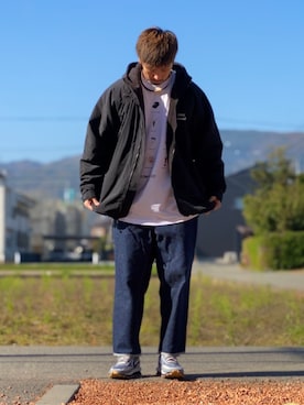 「ennoy」｜「アイテム（ナイロンジャケット）」を使った、N i s s yさん（メンズ・172cm）の秋コーディネート