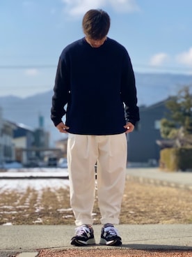 「MONKEY TIME（モンキータイム）のアイテム（トップス）」を使った、N i s s yさん（メンズ・172cm）の冬コーディネート