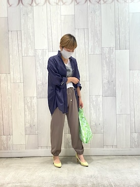 「Q（キュー）のアイテム」を使った、ﾏｲｺﾊﾞさん（レディース・157cm）の夏コーディネート