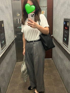 「GIANNI CHIARINI（ジャンニ キアリーニ）のアイテム（トートバッグ）」を使った、YA-さん（レディース・154cm）の夏コーディネート