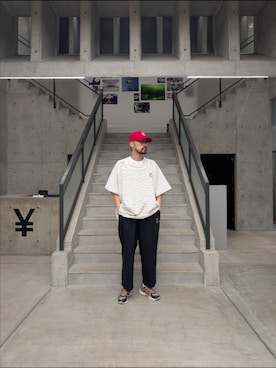 「URBAN RESEARCH（アーバンリサーチ）のSEE SEE　930CS SEESEE（キャップ、レッド系）」を使った、I.Tさん（メンズ・178cm）の春コーディネート