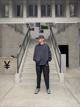 「URBAN RESEARCH（アーバンリサーチ）のSFC　SFC X NEWERA 950（キャップ、ブルー系）」を使った、I.Tさん（メンズ・178cm）の春コーディネート