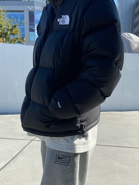 「スウエットパンツ」｜「アイテム（ダウンジャケット/コート）」を使った、Rxoさん（メンズ・176cm）の秋コーディネート