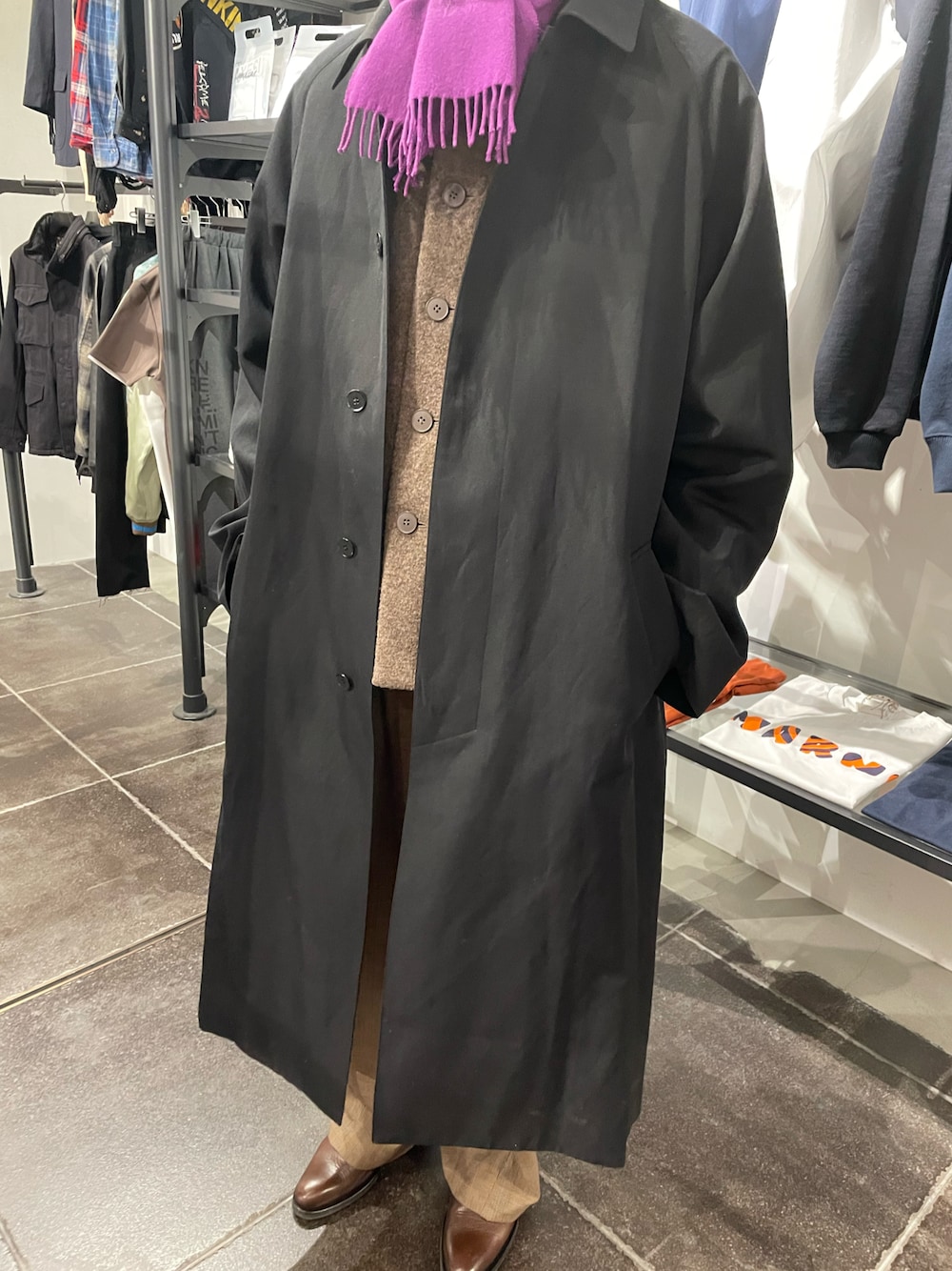 ジャケット・アウター ATON WOOLLINEN TWILL BALMACAAN COAT ATON（エイトン）の「ATON（エイトン）WOOL LINEN TWILL