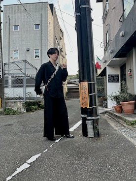 「アイテム（スラックス）」を使った、わたさん（メンズ・168cm・20代）の秋コーディネート