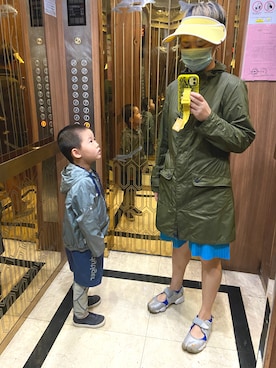 「AIGLE（エーグル）のアイテム（ジャケット/アウター）」を使った、優悠酱さん（レディース・160cm）の春コーディネート