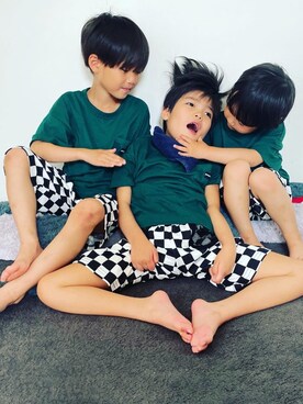 「3BOYS」｜yui.さん（キッズ・120cm）の春コーディネート