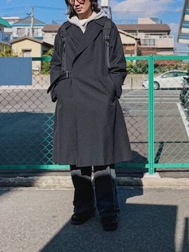 「m47」｜「アイテム（トレンチコート）」を使った、Kottamさん（メンズ・170cm）の冬コーディネート