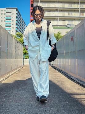 「アイテム（メガネ）」を使った、Kottamさん（メンズ・170cm）の夏コーディネート