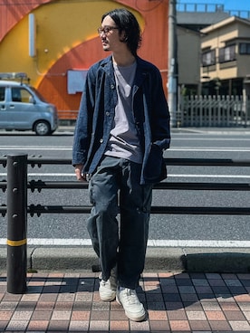 「m47」｜「アイテム（カバーオール）」を使った、Kottamさん（メンズ・170cm）の秋コーディネート