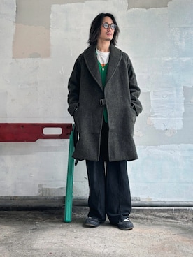 「アイテム（トレンチコート）」を使った、Kottamさん（メンズ・170cm）の冬コーディネート