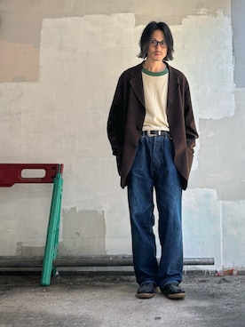 「アイテム（メガネ）」を使った、Kottamさん（メンズ・170cm）の秋コーディネート