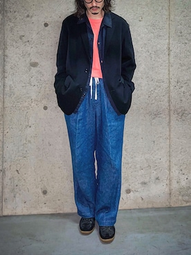 「Graphpaper（グラフペーパー）のアイテム（ジャケット/アウター）」を使った、Kottamさん（メンズ・170cm）の春コーディネート