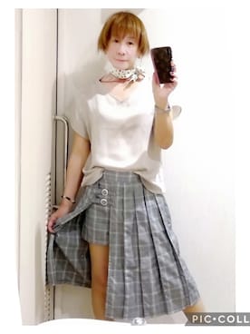 「アイテム（シャツ/ブラウス、シルバー系）」を使った、LadiesLike　優稀。®さん（メンズ・171cm）の秋コーディネート