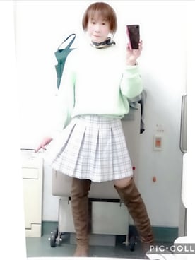 「夢展望（ユメテンボウ）のアイテム（ブーツ）」を使った、LadiesLike　優稀。®さん（メンズ・171cm）の冬コーディネート