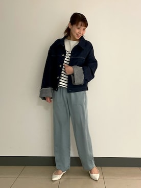 「KUROデニム」｜いちえさん（レディース・156cm）の春コーディネート