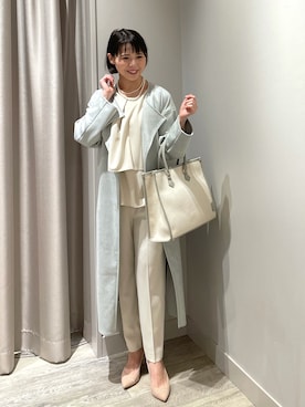 「オケージョン」｜「アイテム（ステンカラーコート）」を使った、いちえさん（レディース・156cm）の冬コーディネート