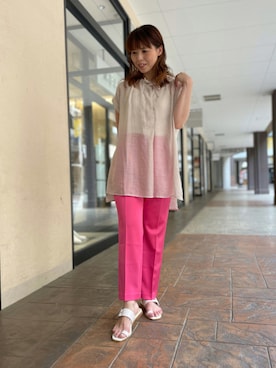 「Rougevif」｜「アイテム（キャミソール）」を使った、いちえさん（レディース・156cm）の夏コーディネート