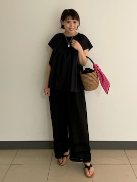 「SOKO（ソコ）のアイテム」を使った、いちえさん（レディース・156cm）の夏コーディネート