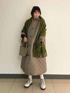 「ミニショルダー」｜「アイテム（その他アウター）」を使った、いちえさん（レディース・156cm）の秋コーディネート