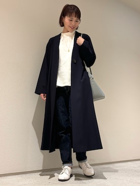 「ミニショルダー」｜「アイテム（ジャケット/アウター）」を使った、いちえさん（レディース・156cm）の冬コーディネート