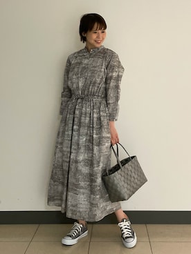 「長袖ワンピース」｜いちえさん（レディース・156cm）の夏コーディネート