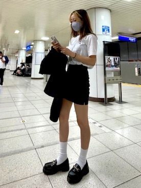 「ラコステ」｜「アイテム（その他）」を使った、、さん（レディース・156cm）の冬コーディネート