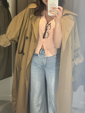 「ZARA（ザラ）のアイテム（トレンチコート）」を使った、nnaさん（レディース・158cm）の春コーディネート