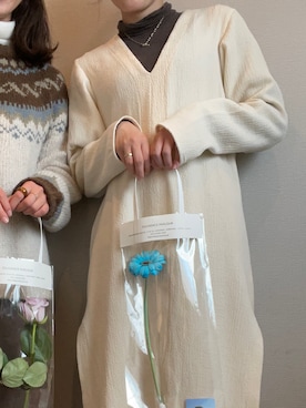 「glanta（グレンタ）のアイテム」を使った、nnaさん（レディース・158cm）の冬コーディネート