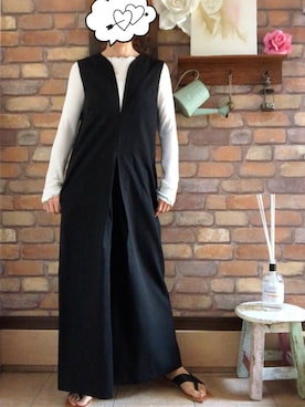 「ＧＷ」｜「アイテム（オールインワン・サロペット）」を使った、Hi_kaさん（レディース・160cm）の春コーディネート